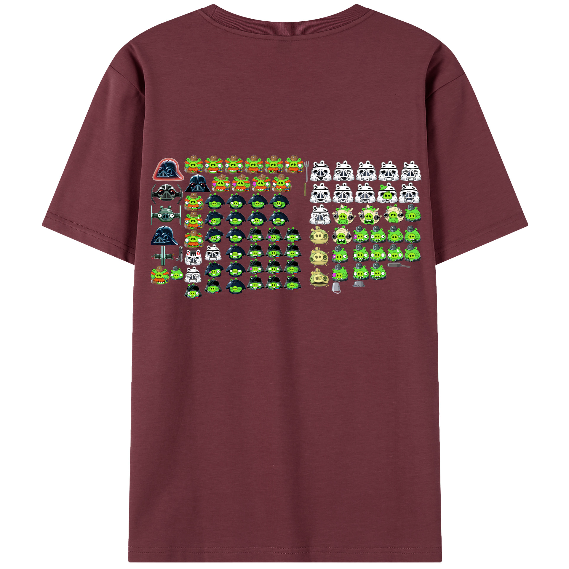 （画像用） Angry Birds アングリーバード 綿100％半袖Tシャツ（背面プリント）